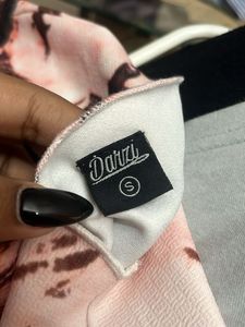 Trendy Marble Print Long Sleeve Top