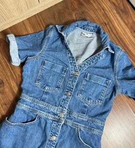 Zara Mini Denim Short Dress