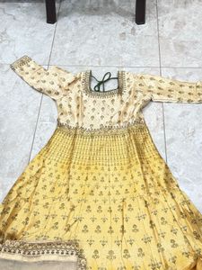 Elegant Yellow Anarkali Suit with Dupatta