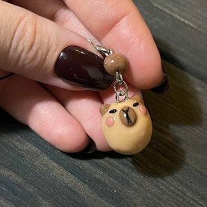Capybara Clay Keychain