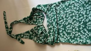 Green Halter Neck Dress 👗
