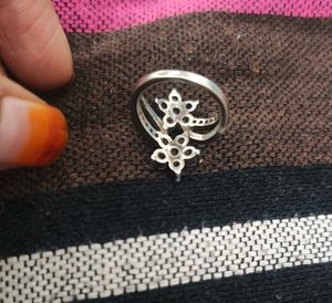 Floral Design 925 Silver Ring