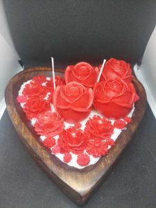 Rose Heart Candle Display