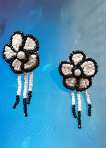 Beaded Flower Earrings