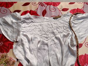 Vintage Cottage-Core Satin Top
