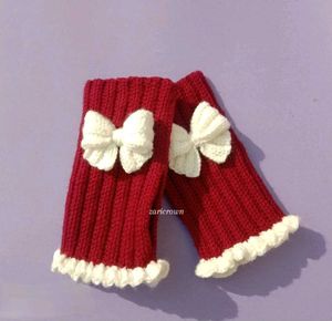 Red &amp; White Arm Warmers