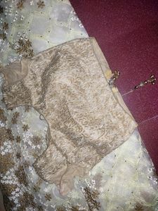 Cream Color Designer Saree With Redimade Blouse