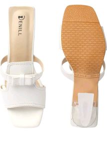 Elegant White Heels size 5