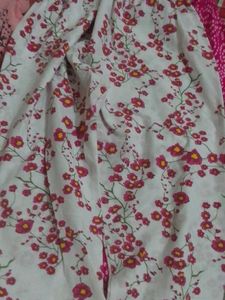 Pink Bandhani Kurti with Silver Embellishments