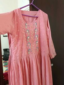 Ethnic Peach Colour Gown