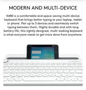 Logitech K480 Bluetooth Wireless Keyboard