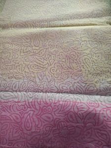 Printed, Striped, Embellished Bandhani Goergette Saree