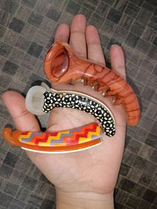3 Hair Banana Clips Combo(big)