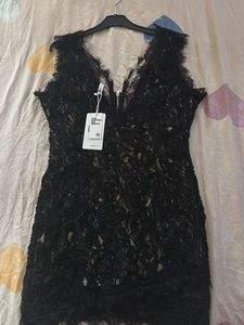 Black Lace Mini Dress