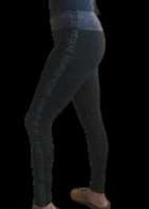 Black Gym Leggings With Grey Trim