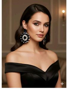 Elegant Blue Stone Earrings new with tag