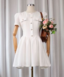Chic White Tweed Dress