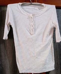 Ribbed Short Sleeve Top