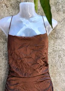 162 GORGEOUS SATIN RUCHED BODYCON
