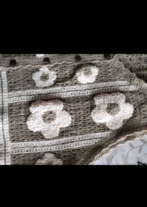 Vintage Crochet Flower Vest