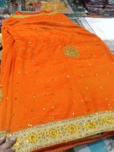 Elegant Orange Saree