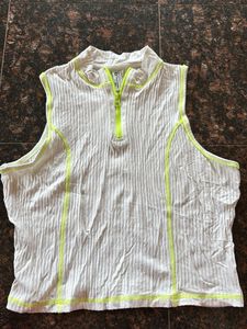 Sporty White Tank Top