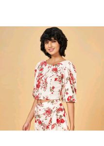Floral Printed Puff sleeves Top