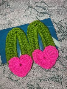 Crochet Flower clips