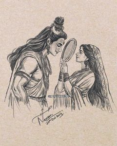 Custom couple art portrait