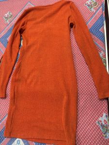 Orange Knit Dress