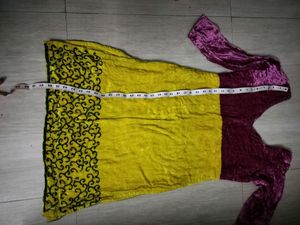 Velvet Sequence Handwork Kurti