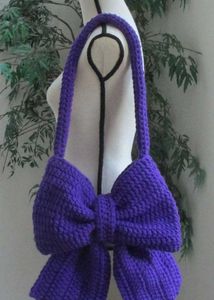 Pink Crochet Bow Bag