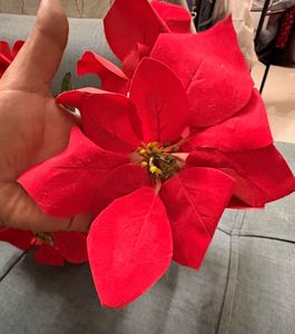 Red Poinsettia Home Decor for Christmas