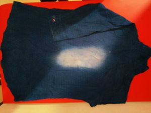Blue Patterned Button-Down Shirt