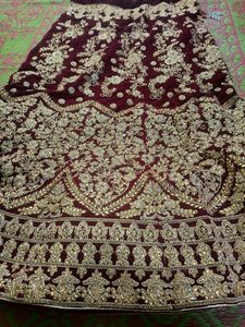 Bridal lehenga fish cut