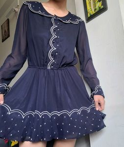 Collared Blue Dress