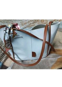 Stylish Cream Tote Bag with Scarf