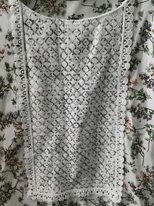 Floral Print Dress with Lace