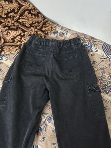 Black Wash Cargo Jeans