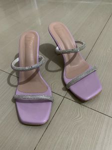 Lilac Heels with Rhinestones