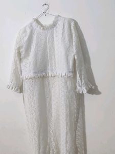 White Net Fancy Kurti