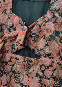 Retro Paisley Print Dress