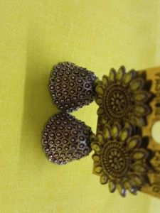 Maroon Colour Earring With Stones