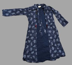 Stylish Blue Plaid Dress