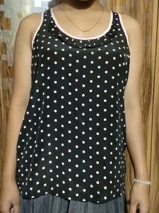 Polka Dot Sleeveless Top