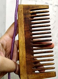 Wide Toothed Wooden  Neem Comb