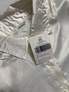 Elegant White Satin Shirt
