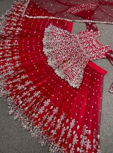 Red Embroidered Lehenga Choli