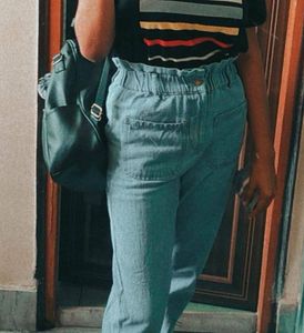 Stylish Light Blue Jeans Paperbag