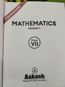 Aakash Mathematics Module-1 Class VII